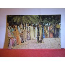 TRADITIONAL VILLAGE DANCERS, BAHRAIN unused postcard =