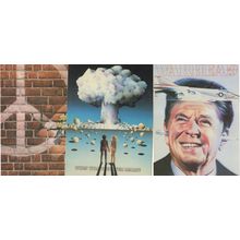 Nuclear Warhead Ronald Reagan Anti War 3x Protest Postcard s