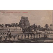 Trichinopoly Municipal Building Temple India Old Postcard