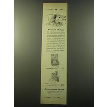 1960 Abercrombie & Fitch Ad - English Wicker Hamper and Wicker Vagabond Kit