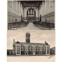Christ's Hospital Horsham Sussex The Speech & Dining Hall 2x Rare Old Postcard s