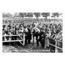 pt9214 - Doncaster Racecourse , Doncaster Cup Winner Lemberg 1911 Print 6x4