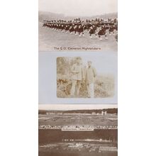 QO Cameron Highlanders Drakes Drum 3x Gale and Polden Aldershot Postcard s