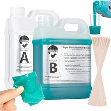 BBDINO Silicone Mold Making Kit, Super Elastic Jade Green Silicone, 1Gallon/140.