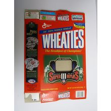 General Mills 1996 Cereal Box Wheaties Super Bowl Super Replays Joe Namath NFL