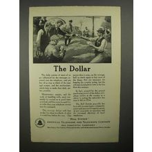 1922 AT&T Bell System Telephone Ad - The Dollar