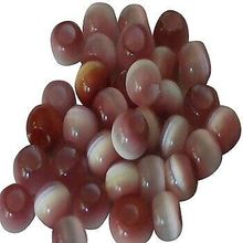 Reddish Orange Cat's Eye 8 mm beads sold by the dozen
