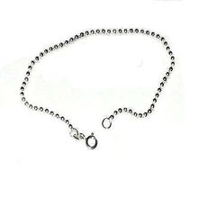 Sterling Silver 925 7 inch 2mm bead chain bracelet