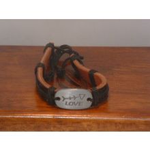 New Women’s Leather Black Love Charm Fashion Bracelet