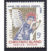 Christmas Island 1969 Christmas - Hark the Herald Angels Sing 5c MNH