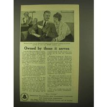 1922 AT&T Ad - Owned By Those It Serves