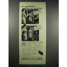 1939 Spencer Corsets Ad - Bulges Make you Mirror-Shy?