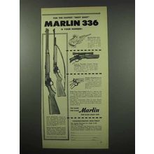 1954 Marlin 336 30/30-C and 336-SD Carbine Ad