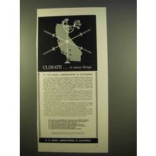 1963 U.S. Naval Laboratories in California Ad - Climate