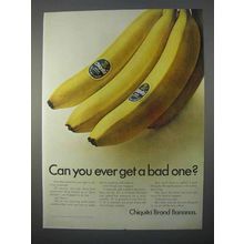 1966 Chiquita Bananas Ad - Can You Ever Get a Bad One?