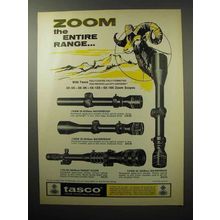 1970 Tasco Ad - #610W; #620W; #616W; #705 Scopes