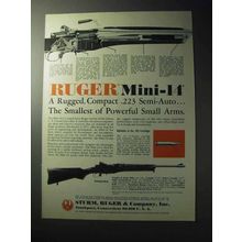 1977 Ruger Mini-14 Rifle Ad - Rugged, Compact