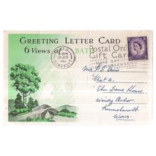 6 views of BATH, SOMERSET used vintage letter card 1961 postmark /