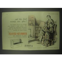 1954 Flavel-Seymour Grate Ad - and they lived warmly ever after