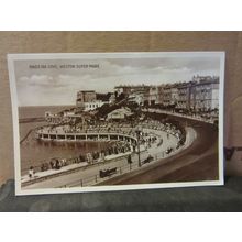 MADEIRA COVE, WESTON-SUPER-MARE, SOMERSET vintage used postcard RP 1938 pm =