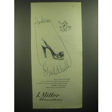 1946 I. Miller Bandbox Shoes Ad - Hand Sewn Guildhall