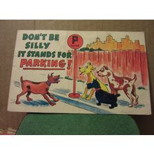 DOGS 'P' HERE used vintage postcard humour 1965 pm