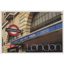 Baker Street Tube Station Entrance London Large Postcard