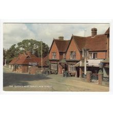 The Queen's Head Pub Burley Postcard New Forest Hampshire