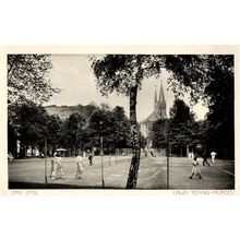 Lawn Tennis Platze Bad Ems Germany Antique Postcard
