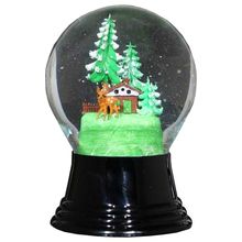 PR1610 - Perzy Snowglobe - Woodland Cottage - 5"H x 3"W x 3"D
