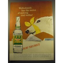 1960 Wolfschmidt's Vodka Advertisment - the secret of making real vodka