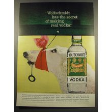 1960 Wolfschmidt's Vodka Ad - Wolfschmidt has the secret of making real vodka