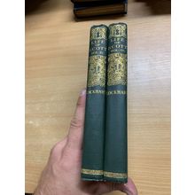 c1920 THE LIFE OF SIR WALTER SCOTT JG LOCKHART VOLUMES 1 & 2 ANTIQUE BOOKS (P5)