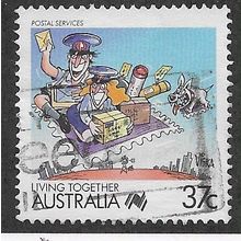 AUS 1988 37c 'LIVING TOGETHER - POSTAL SERVICES' FINE USED (EBID67-173)