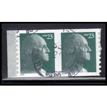 Used 3617 23c George Washington Fine Pair PA3855