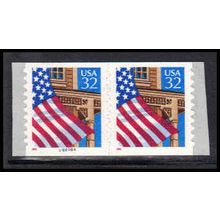 2915A 32c U.S. Flag Over Porch Very Fine MNH CNP Left 66666A P/UL PA1801