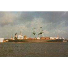 Harrison line Container Vessel Ship Liverpool to West Indies Voyage Postcard