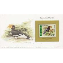 Brown Checked Hornbill Postcard Stamp First Day Cover