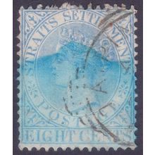 STRAITS SETTLEMENTS 1894 8c Sc#50 USED TAIPINg CDS @N540