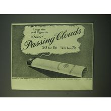 1940 Imperial Tobacco Company Wills's Passing Clouds Cigarettes Ad