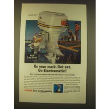 1963 Johnson 75hp Sea-Horse Electramatic Outboard Motor Ad - On your mark