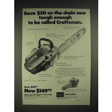 1977 Sears Craftsman Chainsaw Ad - Tough Enough