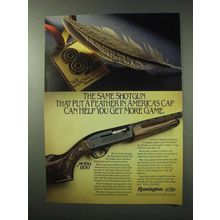 1984 Remington Model 1100 Shotgun Ad - Feather in Cap