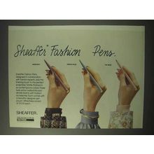 1984 Sheaffer Fashion Pens Ad - Burgundy, French Blue