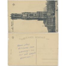 Belgium Belfry Bruges Le Beffroi Halletoren 1910s unused RPPC Globe FVC 51