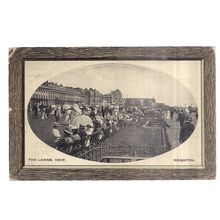 THE LAWNS, HOVE, BRIGHTON used antique postcard RP 1914 postmark =