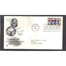 FDC Art Craft 1342 6c Support Our Youth (Cachet-Typed/A) CV40687