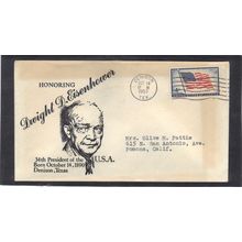 Event Honoring Eisenhower 1094 4c Flag (Unkn Cachet-Typed/A) CV41517
