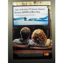 2007 MasterCard Credit Card Ad - high definition TV home theatre system
