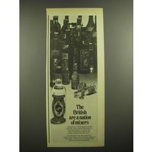 1968 Plymouth Gin Ad - The British are a nation of mixers